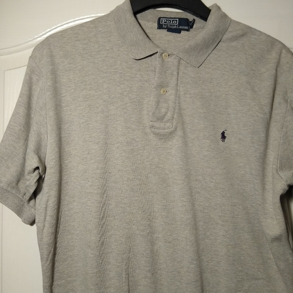 Men's Polo by Ralph Lauren Gray Medium